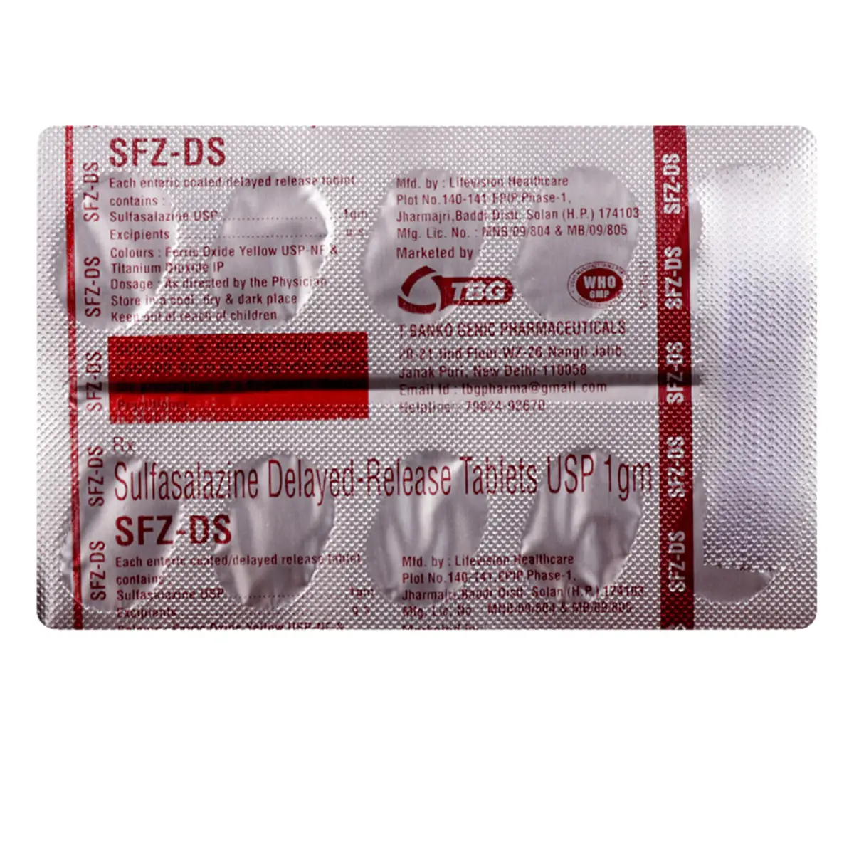SFZ DS (Sulfasalazine (1000mg))