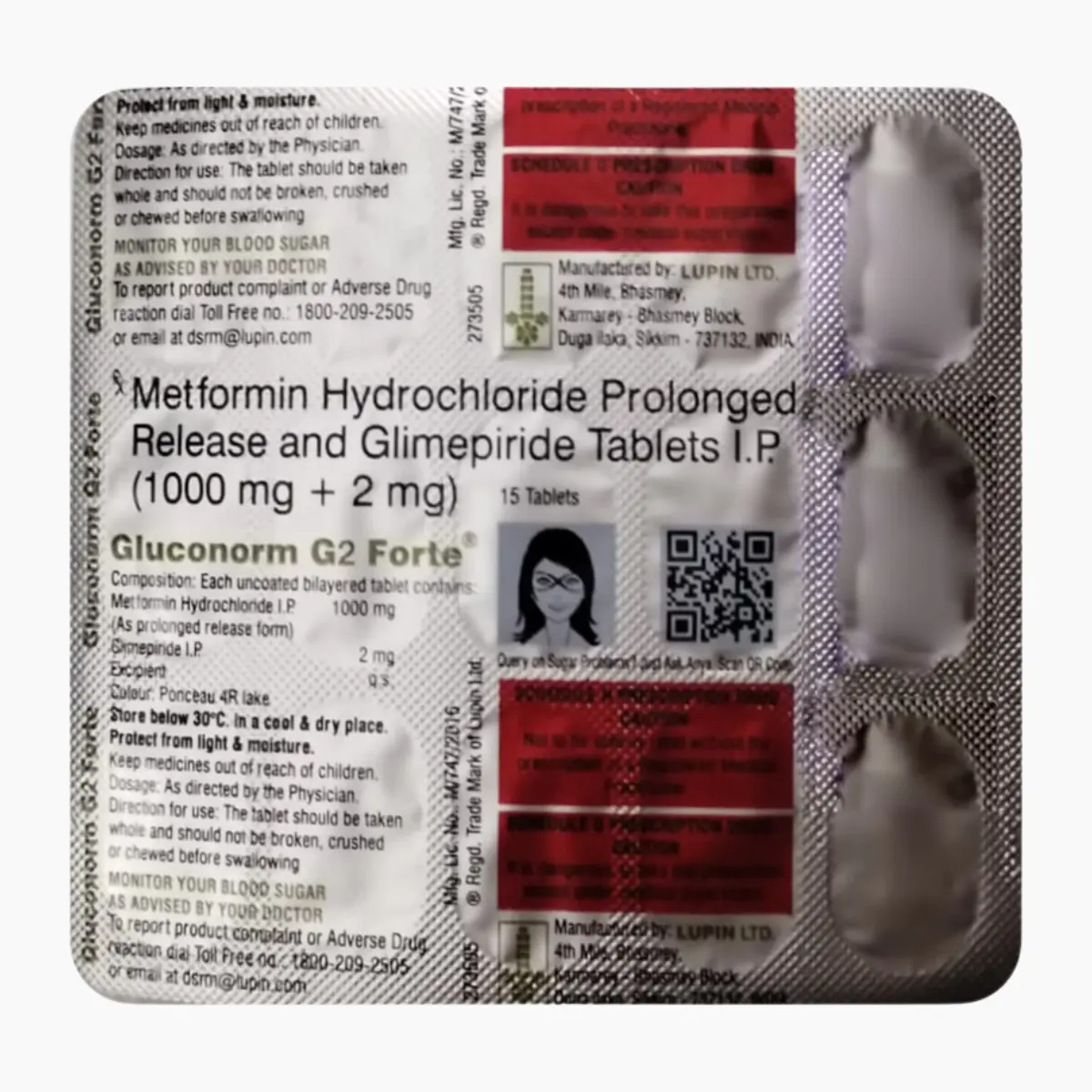 GLUCONORM G2 FORTE (Glimepiride (2mg) + Metformin (1000mg))