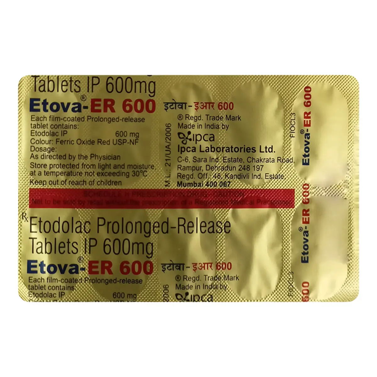 ETOVA ER 600 (Etodolac (600mg)) - Image 2
