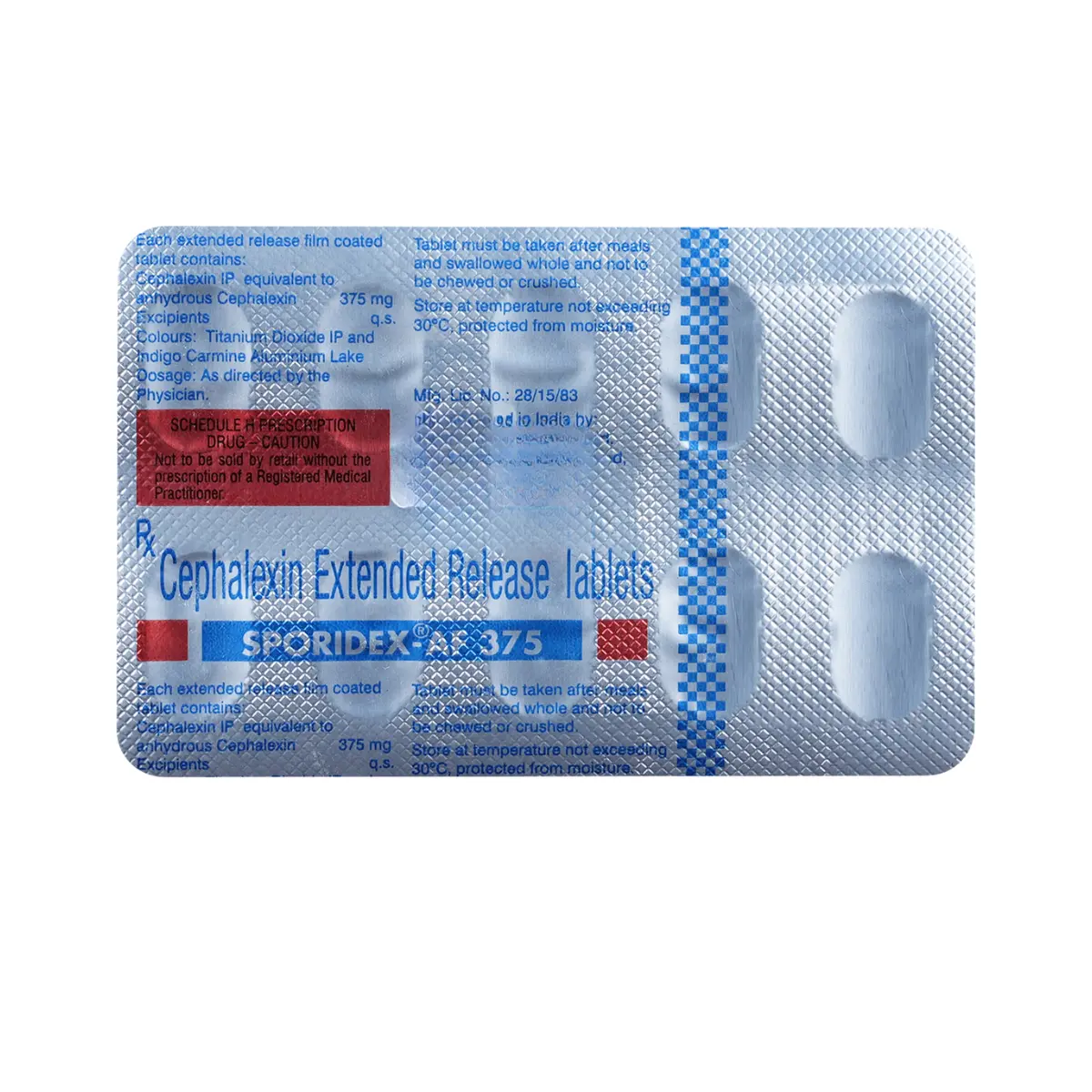 SPORIDEX AF 375MG (Cefalexin (375mg)) - Image 2