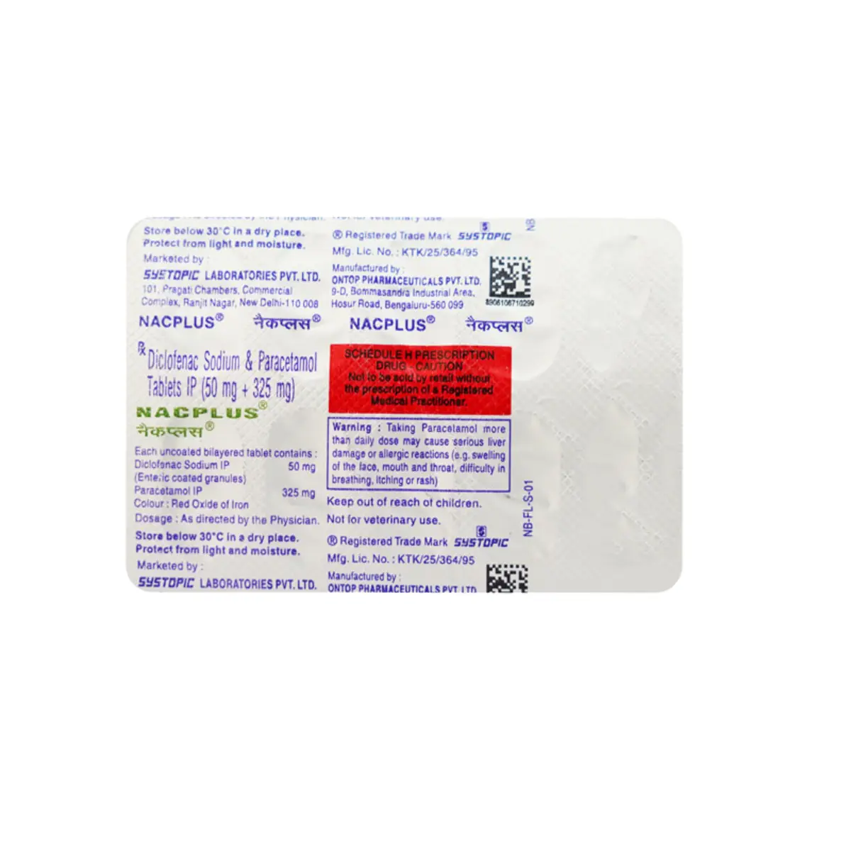NAC PLUS (Diclofenac (50mg) + Paracetamol (325mg))