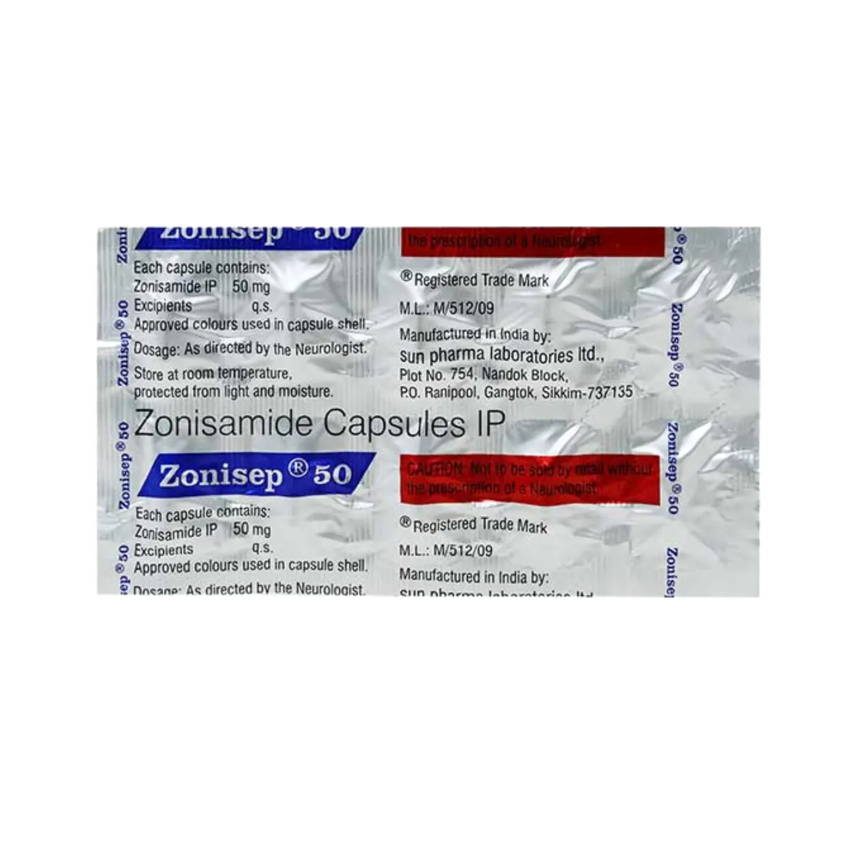 ZONISEP 50 MG (Zonisamide (50mg)) - Image 2