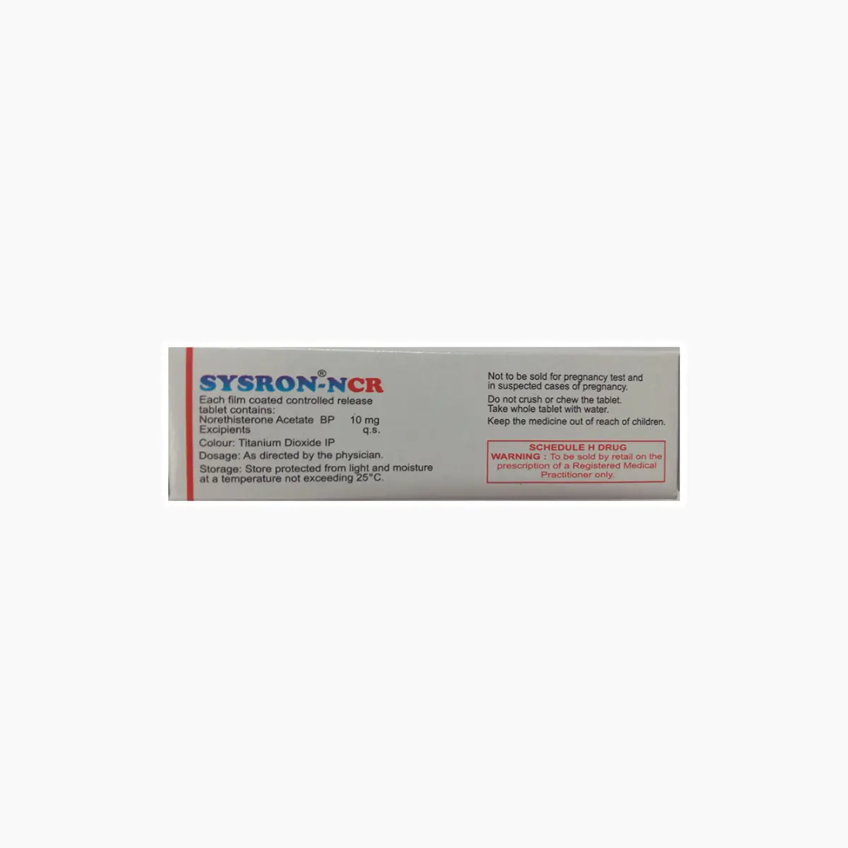 SYSRON NCR 10 (Norethisterone (10mg)) - Image 2