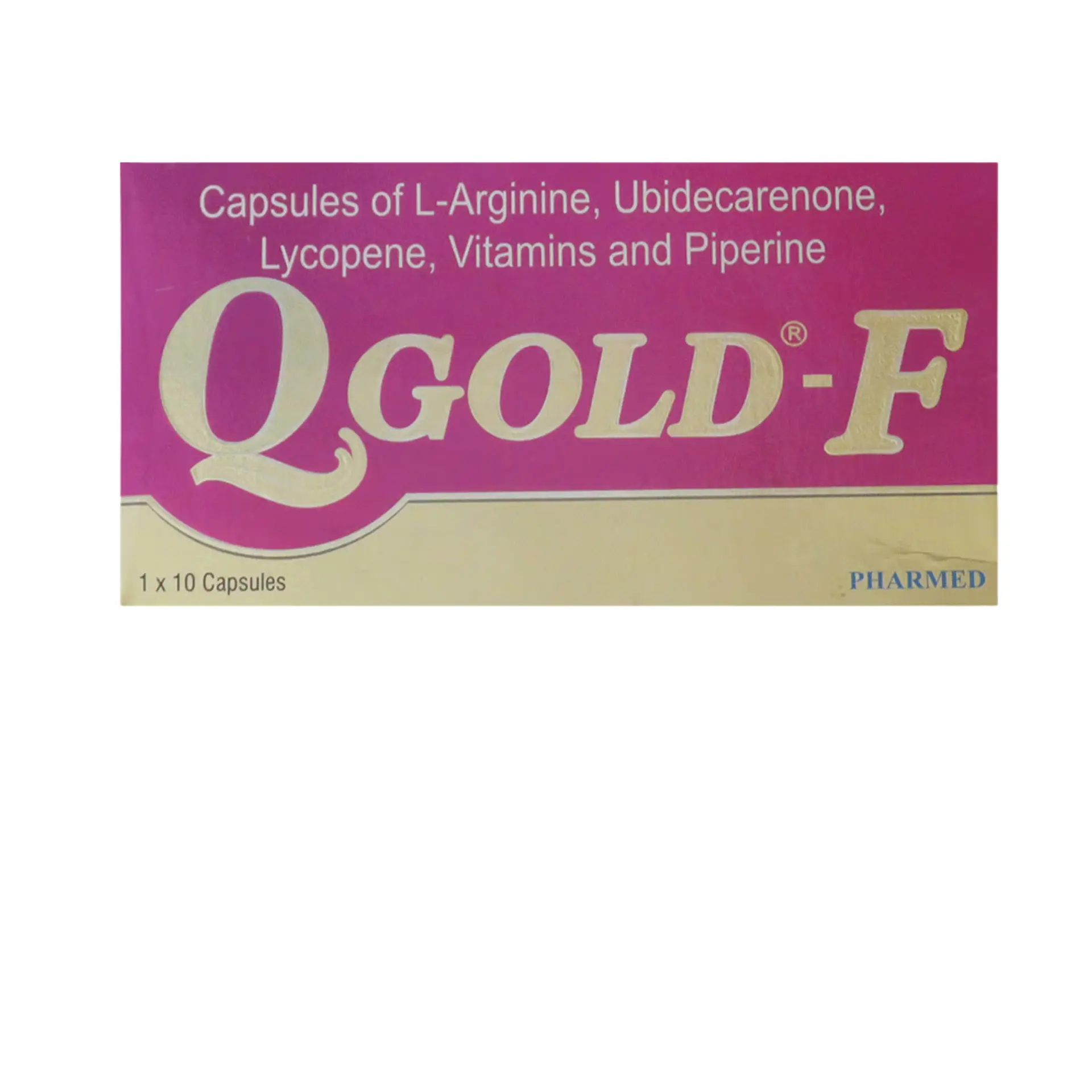 QGOLD F (L-Arginine+Ubidecarenone+Lycopene+Folic acid+Pyridoxine+Vitamin B12+Piperine)