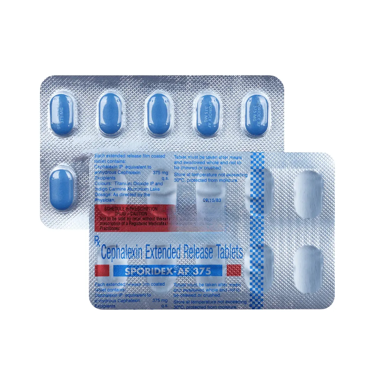 SPORIDEX AF 375MG (Cefalexin (375mg))