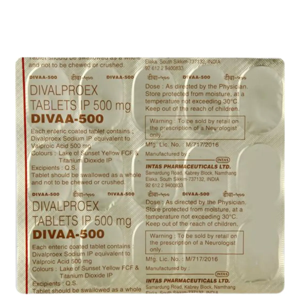 DIVAA 500MG (Divalproex (500mg)) - Image 2