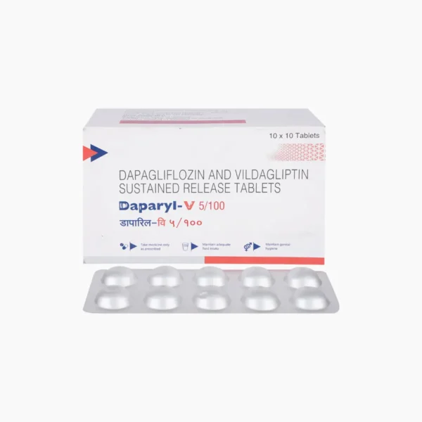 DAPARYL V 5 (Dapagliflozin (5mg) + Vildagliptin (100mg))