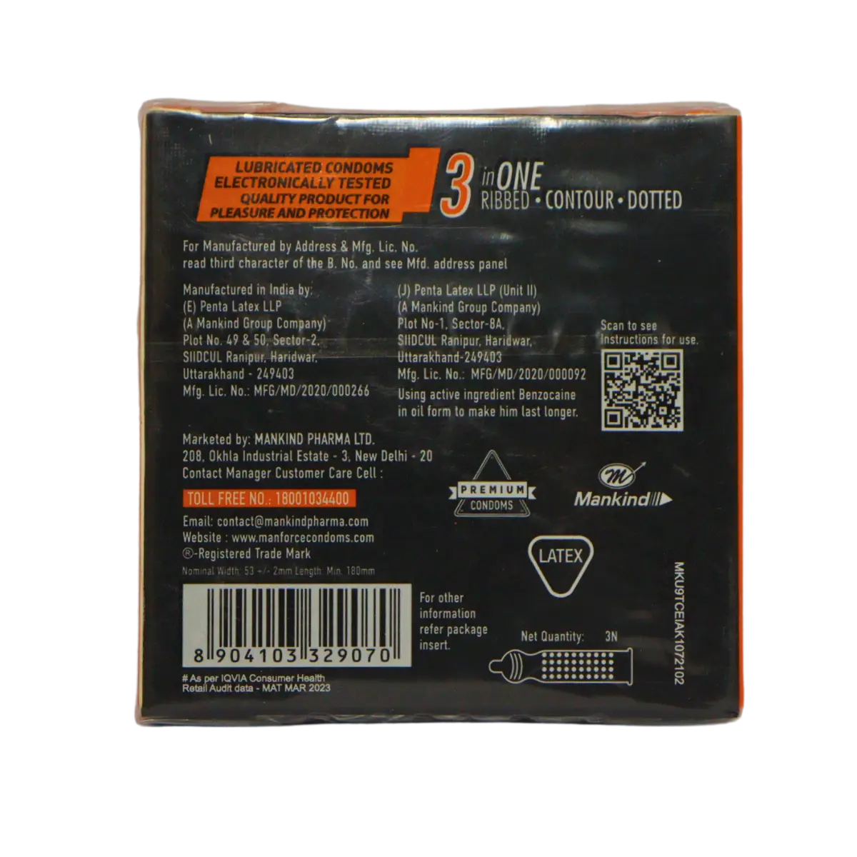 MANFORCE OVERTIME ORANGE (Condom) - Image 2