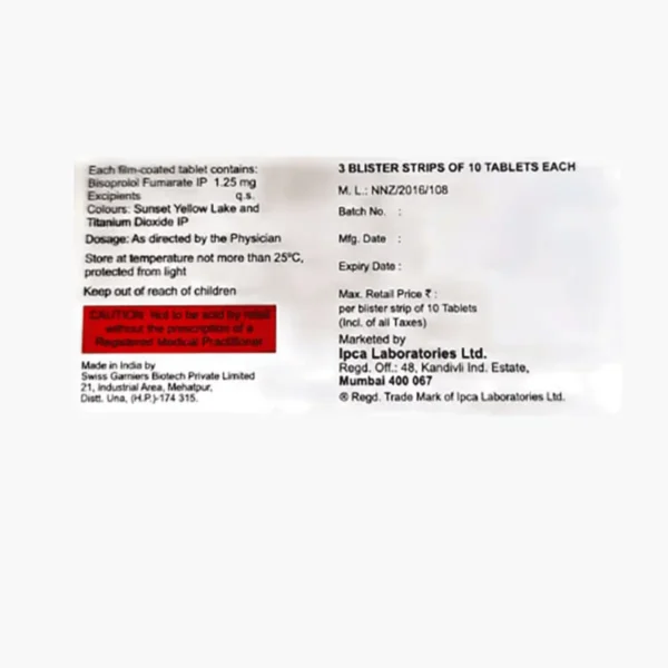 BLOCPRO 1.25 MG (Bisoprolol (1.25mg)) - Image 2