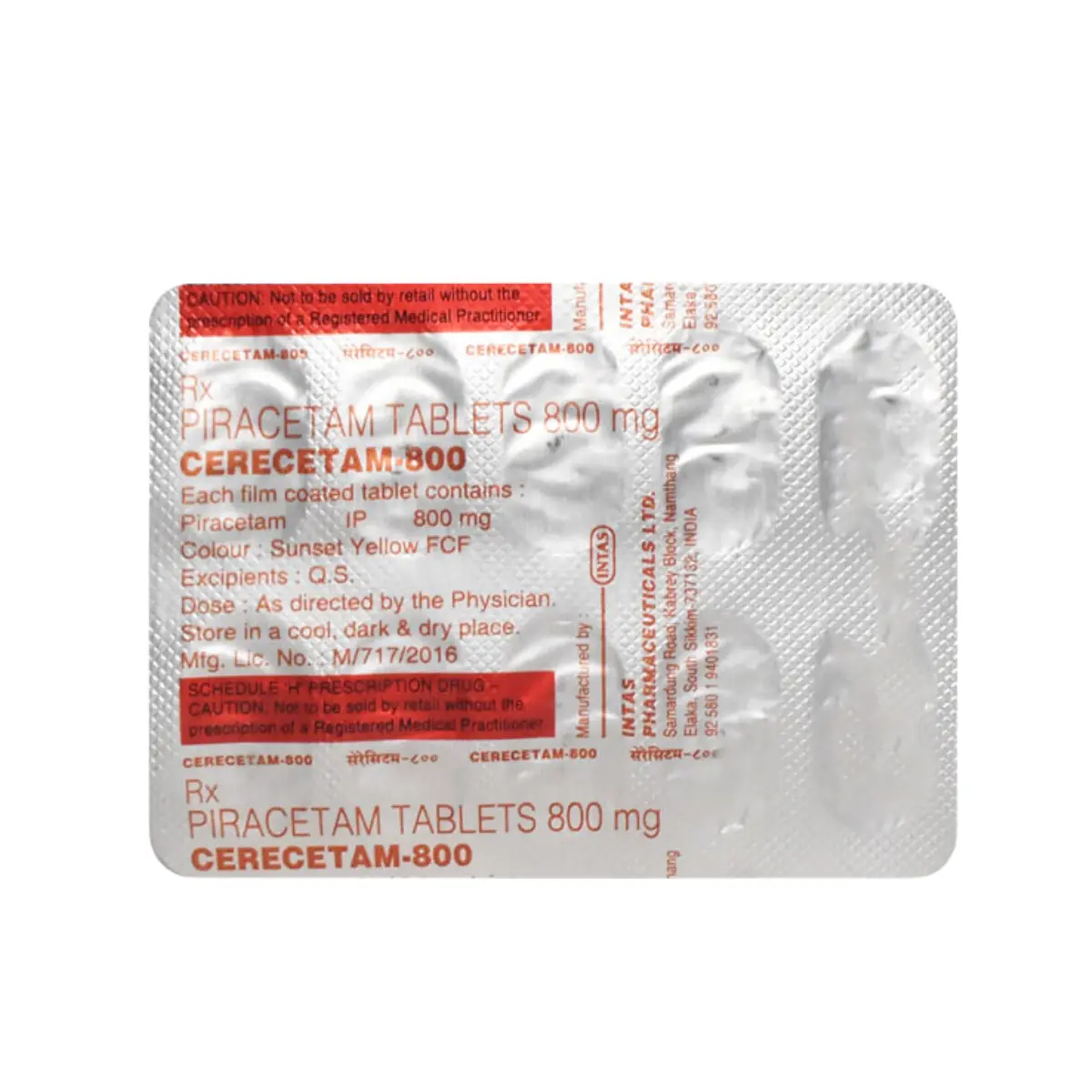 CERECETAM 800  10 (Piracetam (800mg))