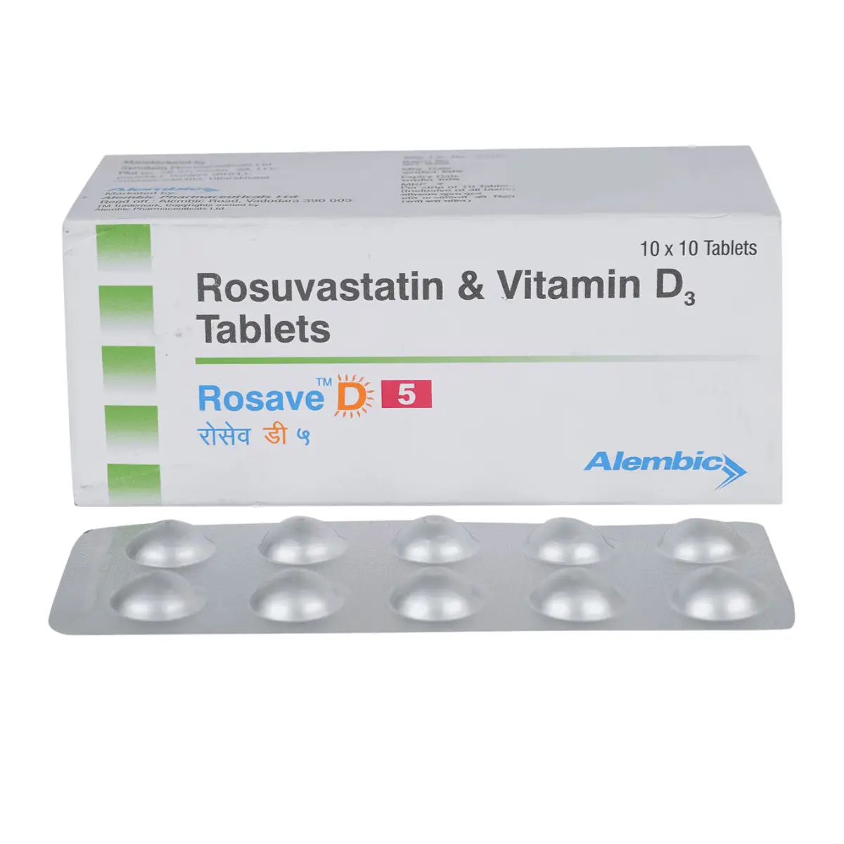 ROSAVE D5 (Rosuvastatin (5mg) + Vitamin D3 (1000IU))