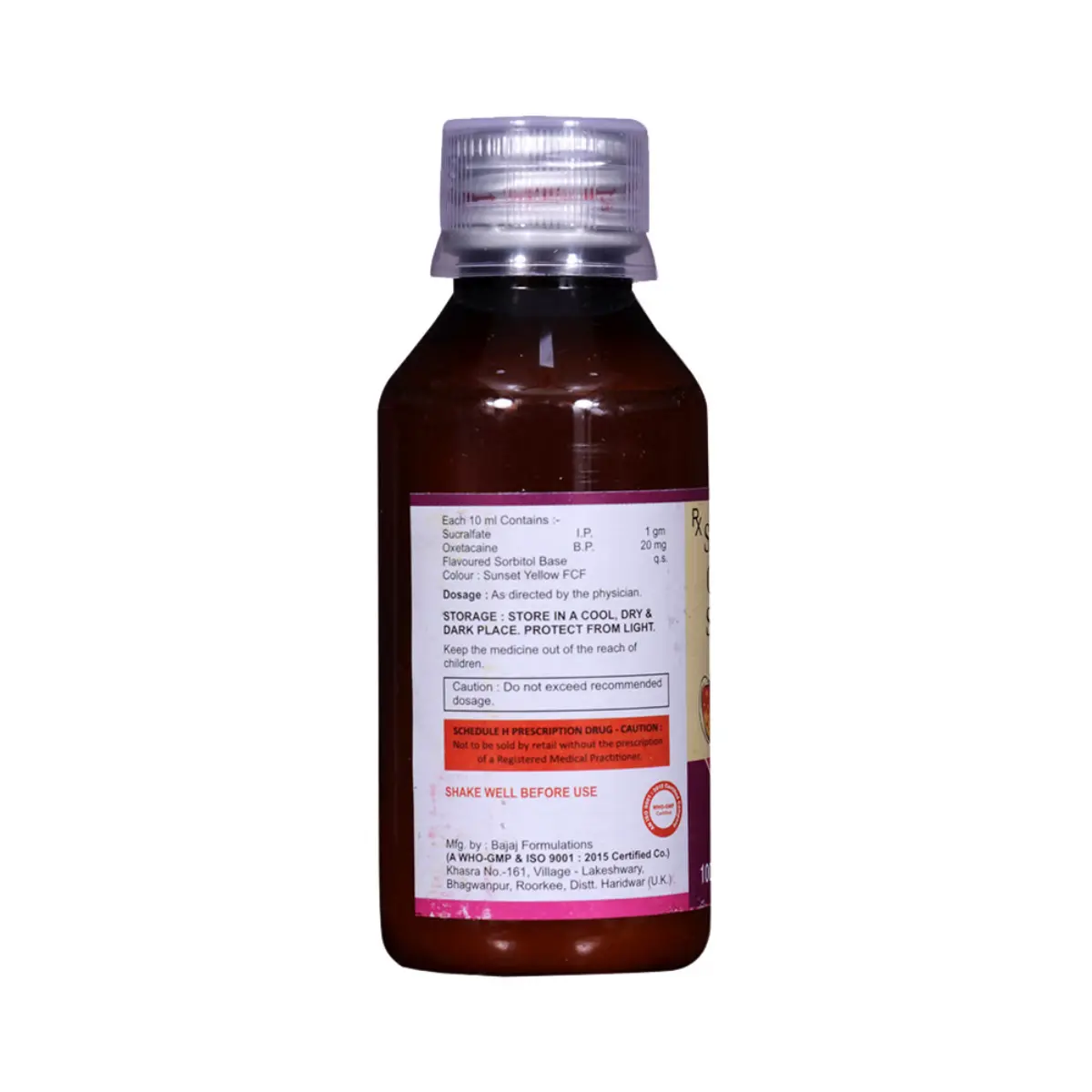SUCOT O (Sucralfate (1gm/10ml) + Oxetacaine (20mg/10ml)) - Image 2