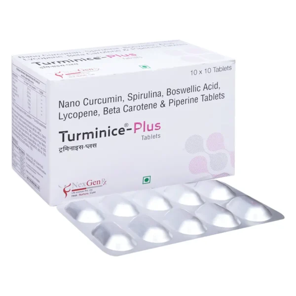 Turmenic Plus TURMINICE PLUS (Spirulina Lycopene Beta carotene Piperine Nano curcumin ...