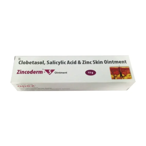 ZINCODERM S (Clobetasol (0.05% w/w) + Zinc (2.5% w/w) + Salicylic Acid (3% w/w))