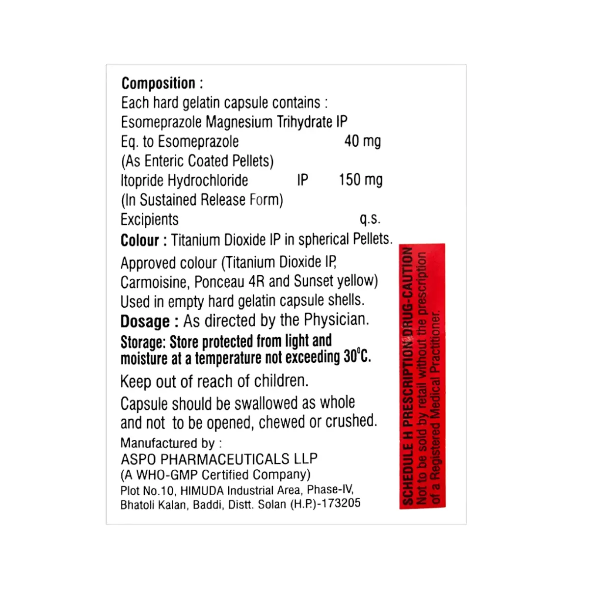 SOMADAY IT (Esomeprazole (40mg) + Itopride (150mg)) - Image 2