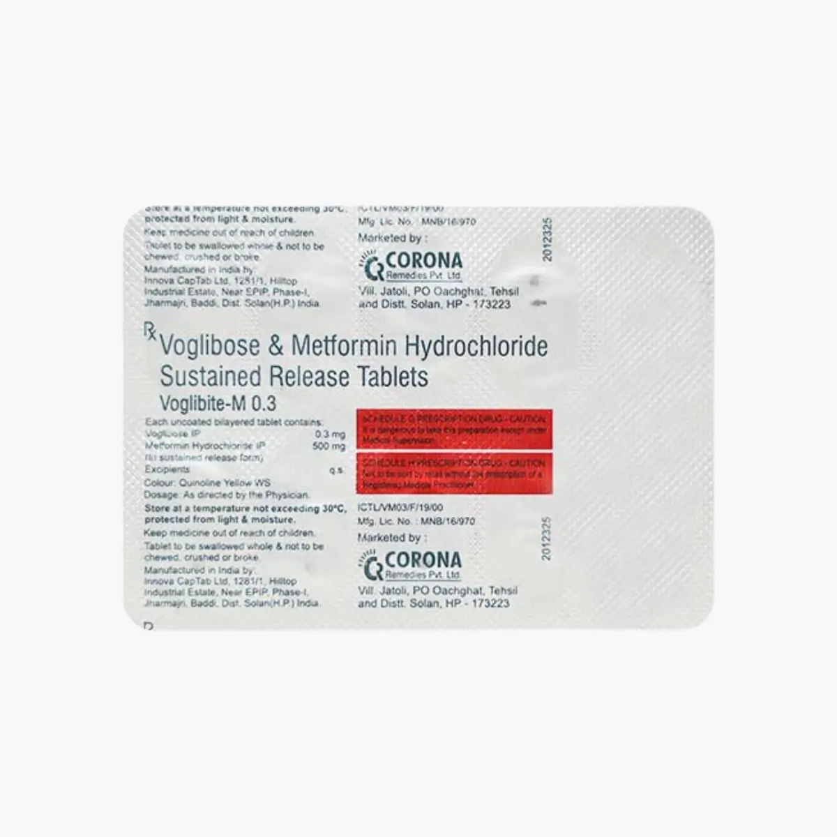VOGLIBITE M (Metformin (500mg) + Voglibose (0.3mg))