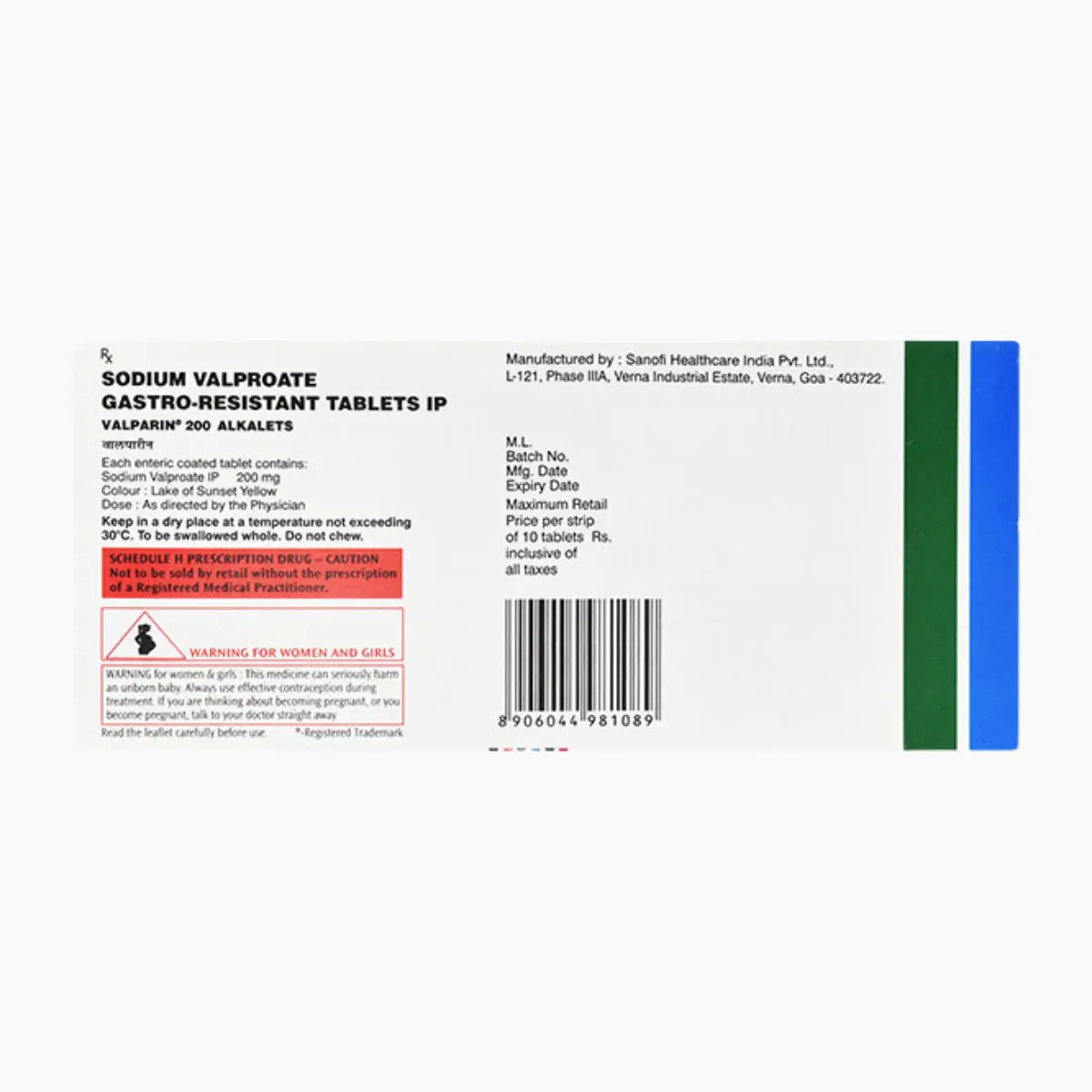 VALPARIN 200 MG (Sodium Valproate (200mg)) - Image 2