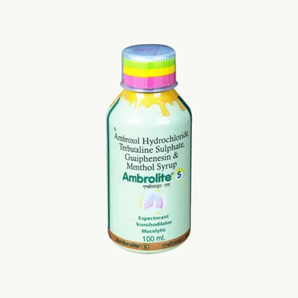 AMBROLITE S (Ambroxol (30mg) + Guaifenesin (50mg) + Menthol (0.5mg ...
