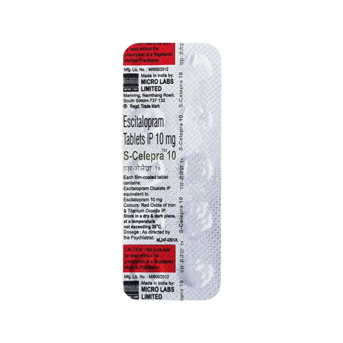 S CELEPRA 10MG (Escitalopram Oxalate (10mg))