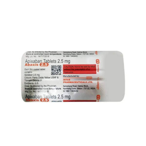 ABAXIS 2.5 (Apixaban (2.5mg))