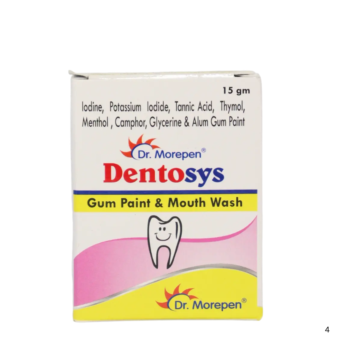 DENTOSYS GUM (lodine, Potassium lodide, Tannic Acid, Thymol, Menthol, Camphor, Glycerine & Alum Gum Paint)