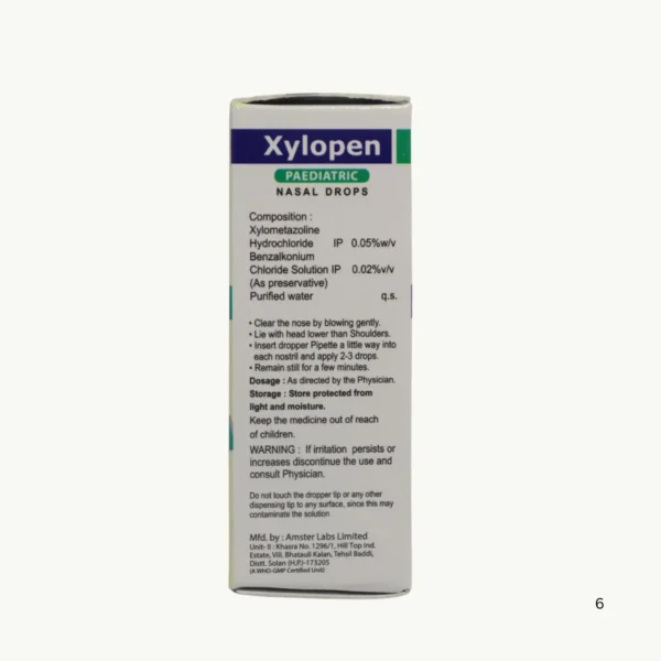 XYLOPEN PAEDIATRIC 0.05% NASAL (Xylometazoline (0.05% w/v)) - Nirman ...