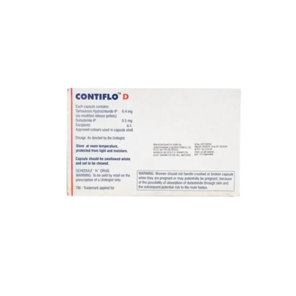 CONTIFLO-D (Tamsulosin (0.4mg) + Dutasteride (0.5mg)) - Nirman Bio Pharma