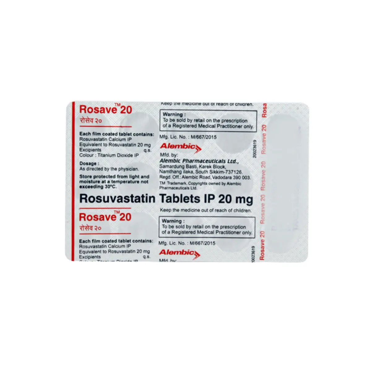 ROSAVE 20 (Rosuvastatin (20mg)) - Image 2