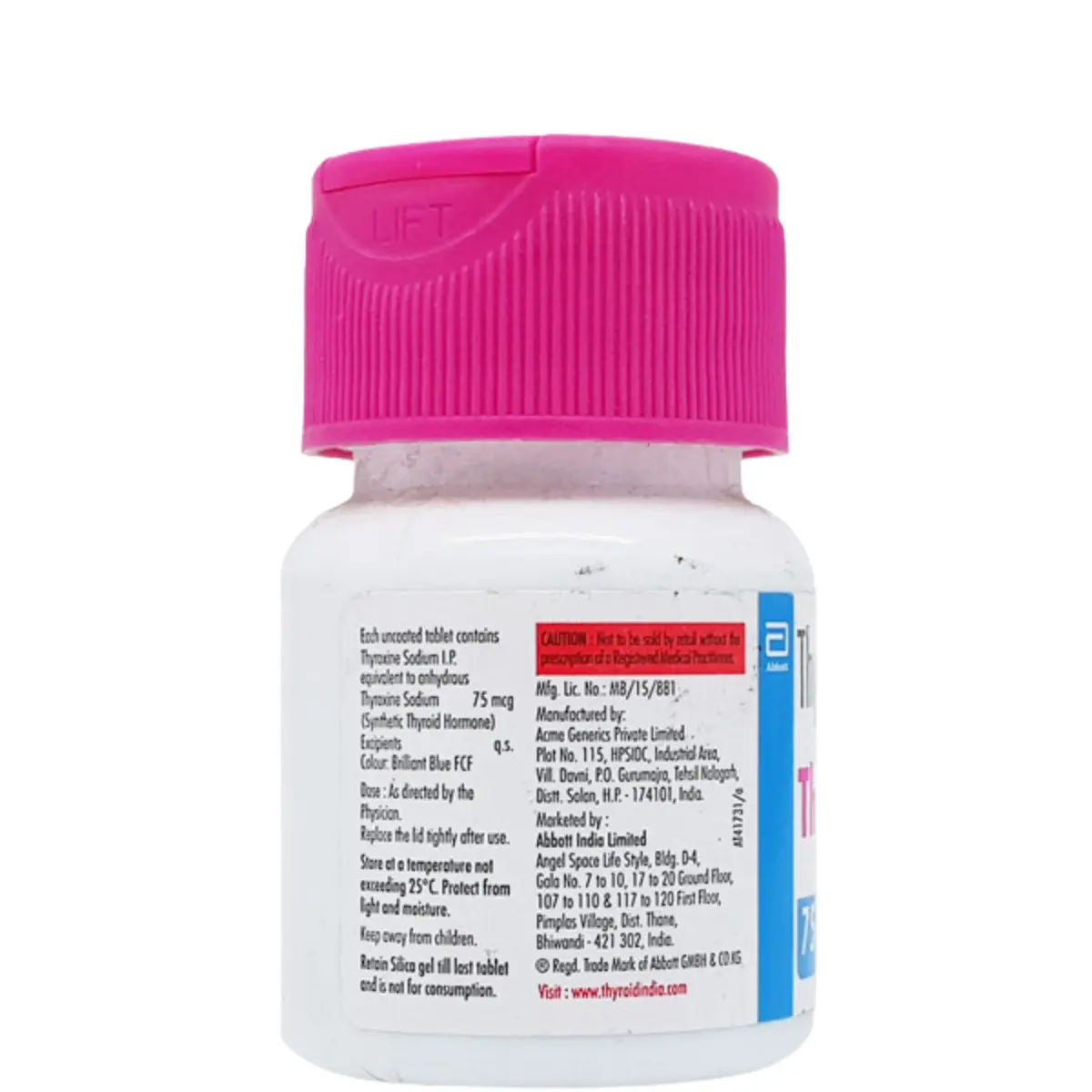 THYRONORM 75 MCG (Thyroxine (75mcg)) - Image 2