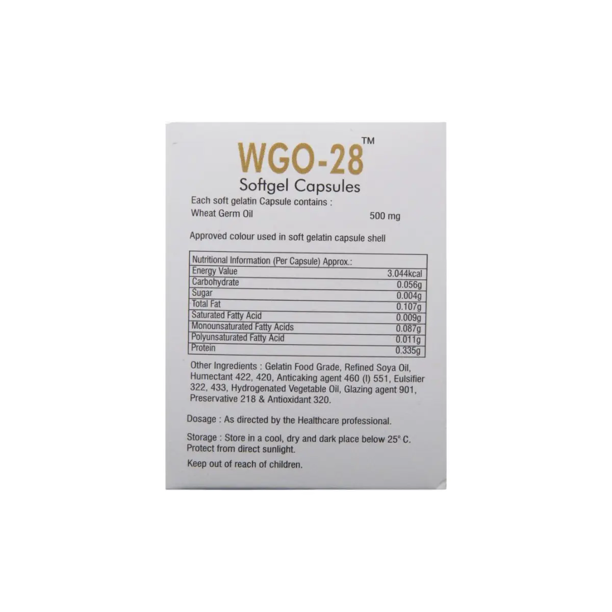 WGO 28 (Wheat germ oil (500mg)) - Image 2